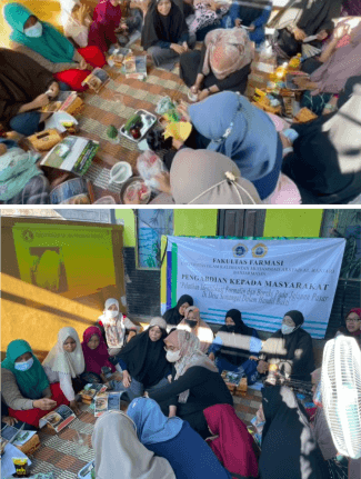 Gambar 4. Tahap pelatihan pembuatan KIT deteksi boraks dan formalin serta aplikasinya ke jajanan.